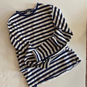 Polo by Ralph Lauren Navy and White Striped Shirt